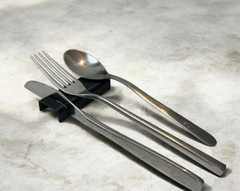 Set Poggiaposate Moderno Minimal Personalizzabile - Portaposate da Tavola Elegante per Cucina Design Accessorio Decorativo per Mise en Place