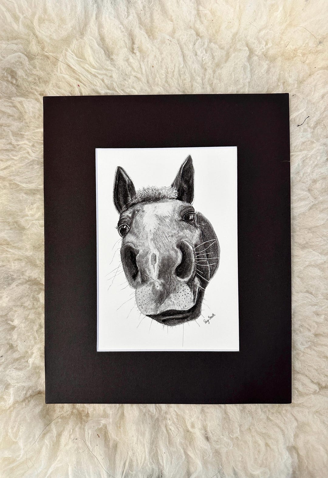 Greeter Drawing Happy Greeter Print | Horse Drawing Artwork Limited Edition Print - Etsy