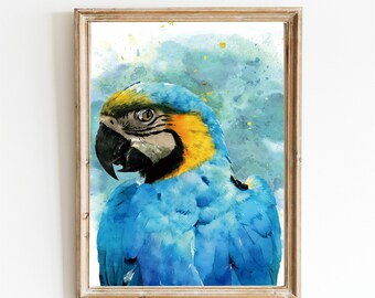 Transform Memories into Art: Personalized Pet Portraits from Photos, Adorn Your Space with Heartwarming Parrot Bird Scenes on Canvas