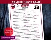 Vampire Quiz,Vampire Trivia,Halloween Trivia,Spooky Game Night,Halloween Party Activity,Nosferatu dracula,vampire diaries,fun halloween game