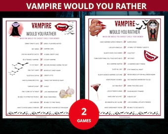 Vampire Would You Rather,vampire Quiz,Vampire Trivia,vampire this or that,Halloween Trivia,Spooky Game Night,Nosferatu dracula,vampire diari