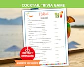Cocktails Trivia Game,cocktail quiz,Cocktail Party Game,Alcohol Trivia,girls night games,fun trivia night,drinking games party,bar night fun