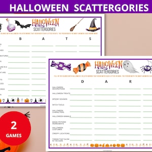 Halloween Scattergories Game,Halloween Categories Game,Halloween Party game,Word Games,Halloween categories,Halloween Games for Teens,trivia