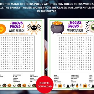 Perfect for family gatherings, classroom activities, or party games, this digital product adds a spellbinding twist to your Halloween festivities!