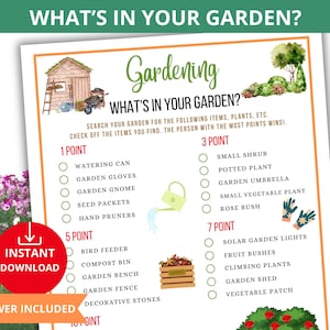 Gardening What's in Your Garden,Gardening trivia quiz,Gardening party Game,Agriculture Trivia,spring activity,springtime games,spring trivia