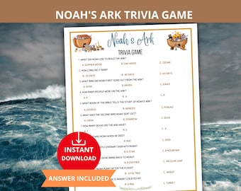 Noah's Ark trivia quiz,Bible trivia game,noahs ark activity,Old Testament Bible Study,church activity,sunday school games,church icebreaker