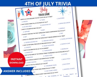 July Trivia Game,Summer Trivia Quiz,july question,Summer Games,family trivia Game,summer party game,4th july trivia,fun trivia game,american