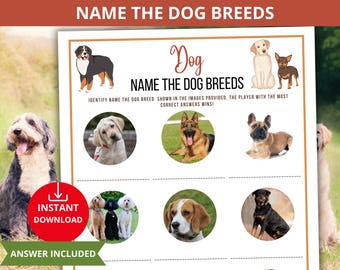 Name the Dog Breed,Name That Pup Quiz,Dog Picture Game,Puppy Trivia Game,dog trivia,Dog Breed Picture Quiz,Dog Breed Guessing Game,dog party