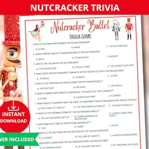 nutcracker Trivia,christmas trivia,Christmas Quiz,holiday trivia,christmas icebreaker,christmas questions,christmas eve game,nutcracker quiz
