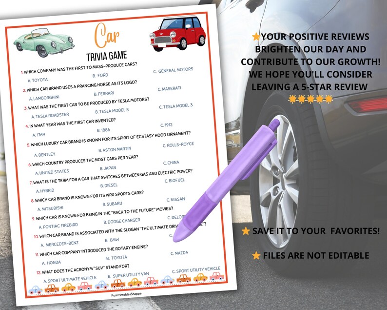 Car Trivia Game,auto Trivia,vehicle Trivia,motor Trivia,racing Trivia ...