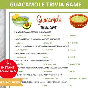 Mexican food trivia,mexican party game,fiesta trivia games,Taco party games,food trivia game,Cinco de Mayo games,guacamole quiz,mexico quiz