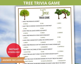 Tree Trivia game,Nature Trivia,tree quiz,teen Party Games,Plant Trivia,trivia Game Night,nature plant green,arbor day trivia,arbor day quiz