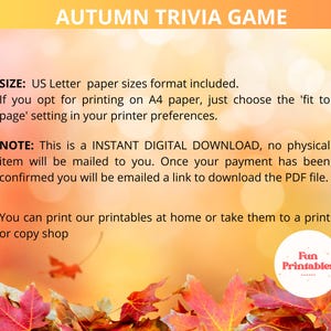 Autumn Fact or Fiction,fall Trivia,fall Trivia Question,autumn Quiz,fun ...