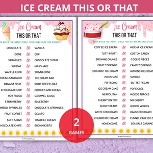 Ice Cream This or That,Ice Cream party Games,Summer Activities,Ice Cream Social,Fun Summer Games,ice cream birthday party,summertime games