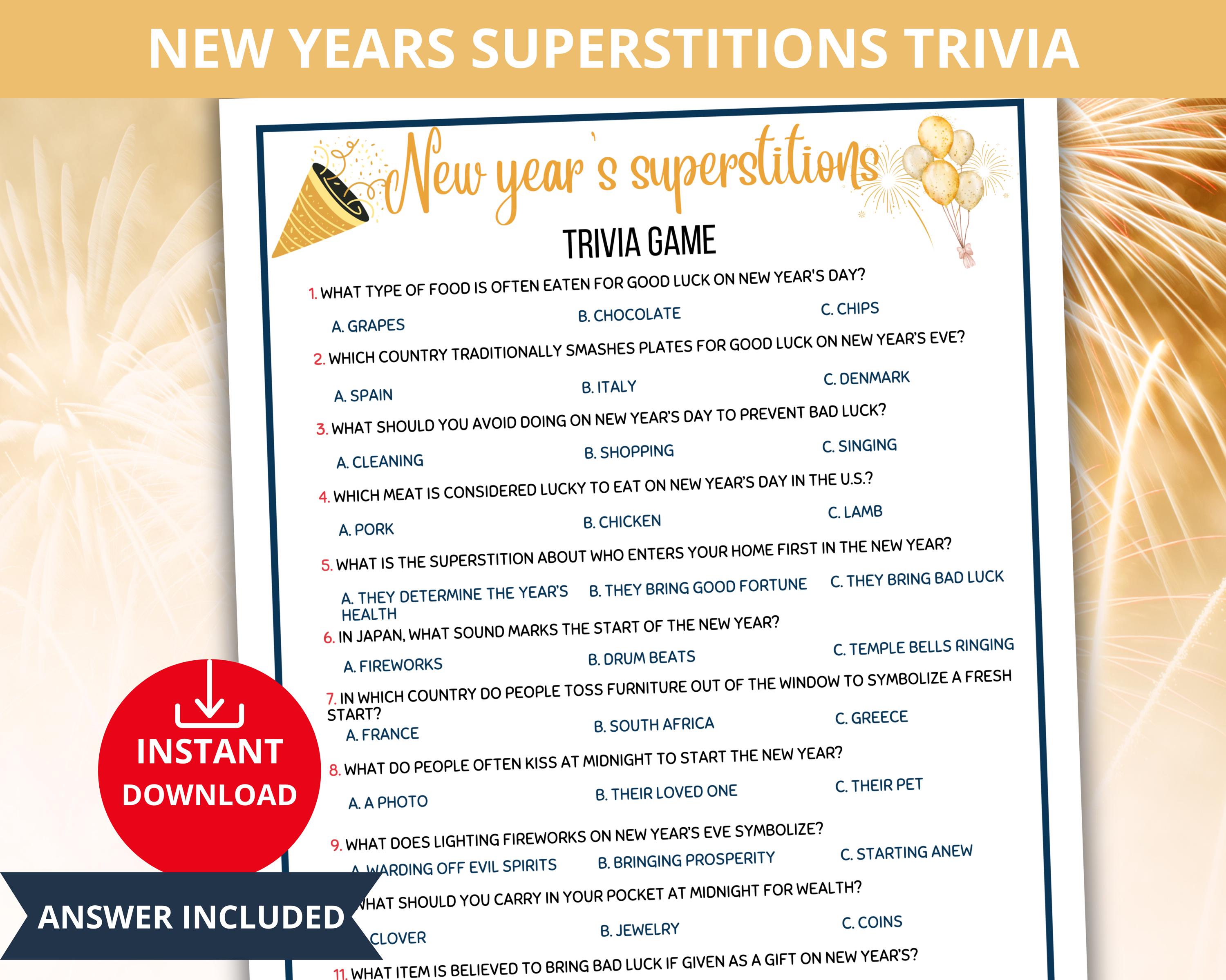 new years trivia virtual game - etsy uk