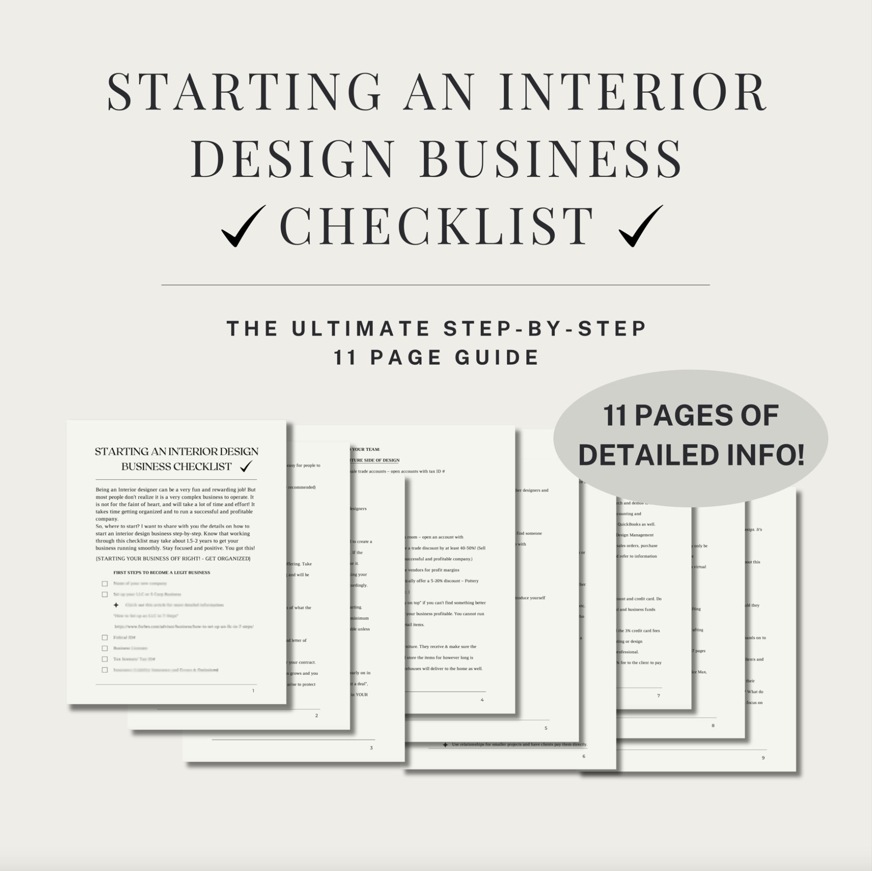 Starting an Interior Design Business Checklist - Etsy