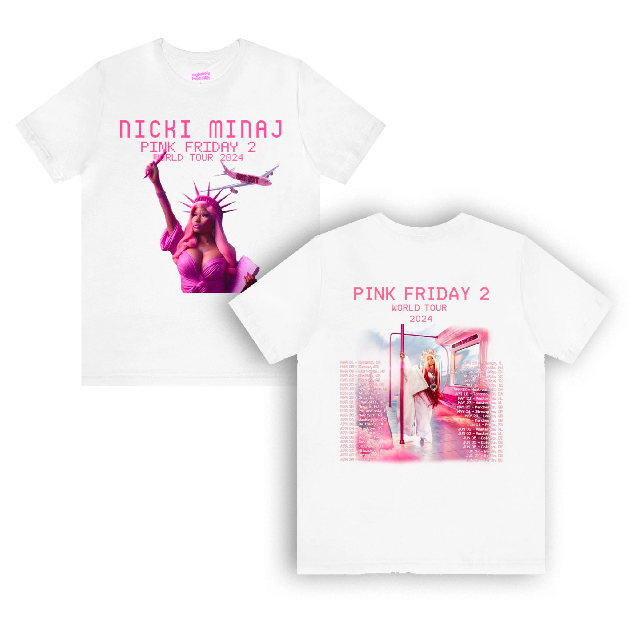 Discover PINK FRIDAY 2 (Nicki Minaj) Gag City 2024 World Tour Shirt