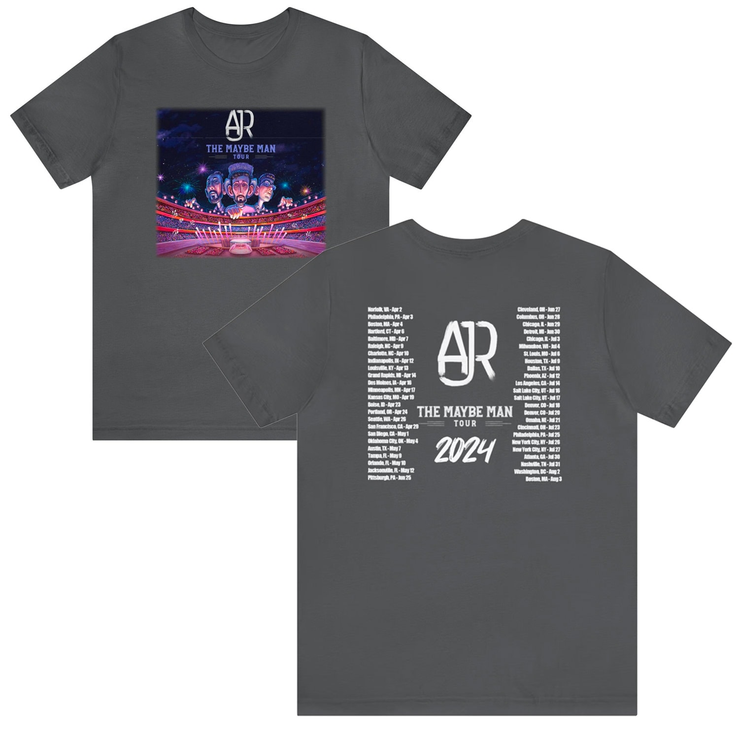 AJR The Maybe Man 2024 Tour Dates Shirt sold by Loralee Unyielding