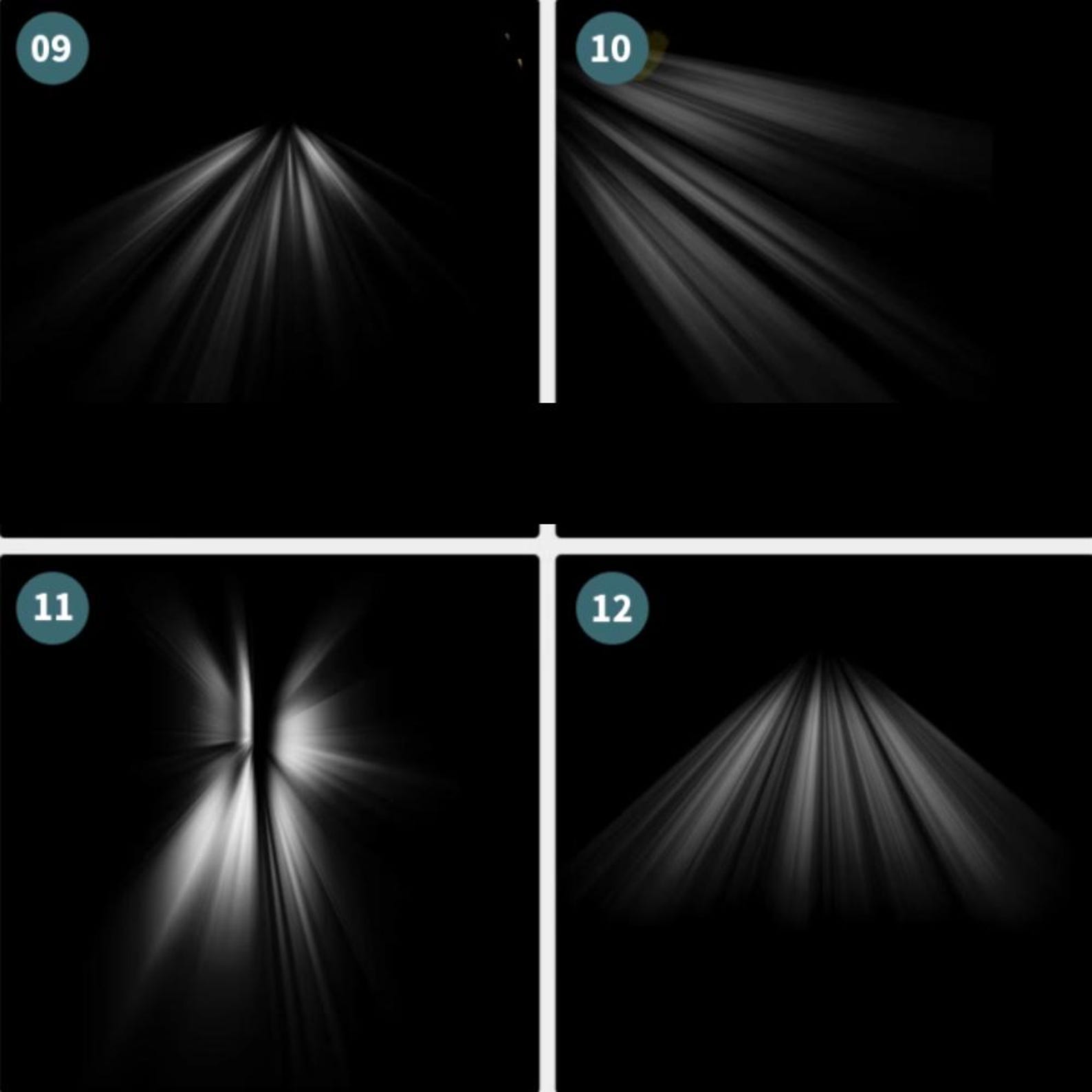 50+ Realistic Light Effects Procreate & PS Stamp Brushes Sun Rays ...
