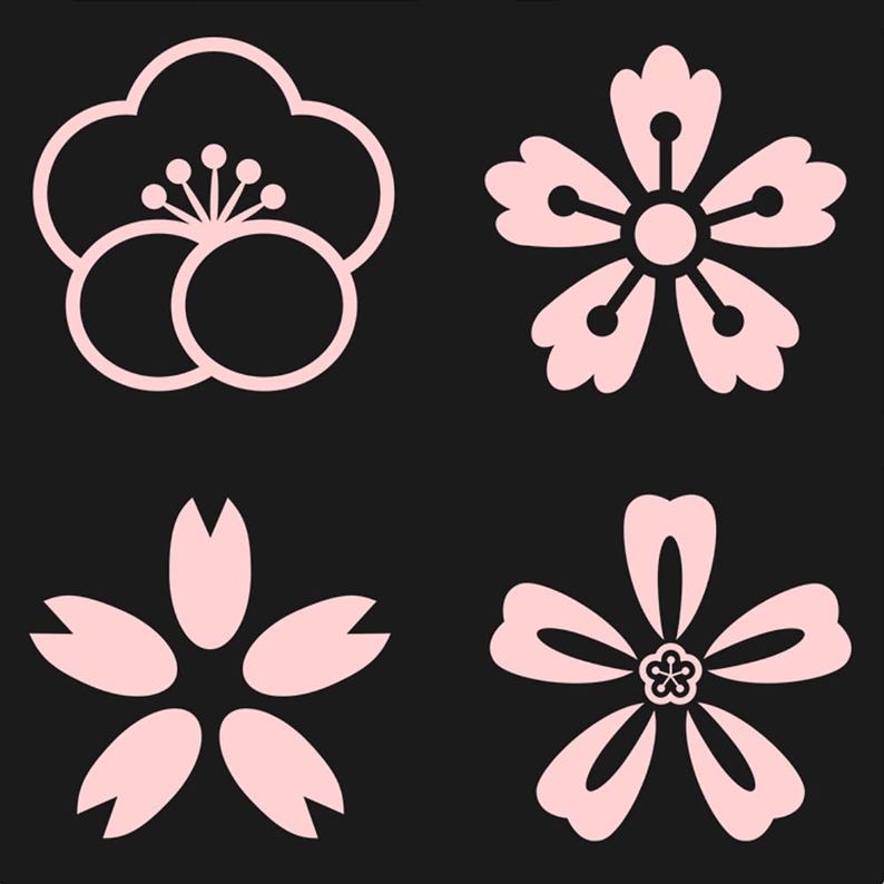 58 Falling Petals Procreate Photoshop Brushes, Cherry & Peach Blossom ...