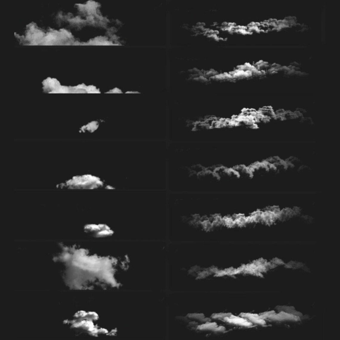 50+ White Cloud Brushes for Procreate & Photoshop | Realistic Sky ...