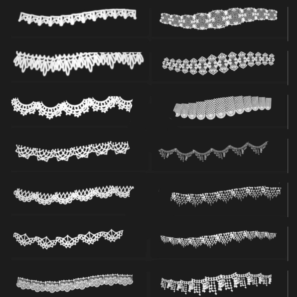 35+ Lace and Bead Brushes for Photoshop & Procreate | Floral Patterns ...