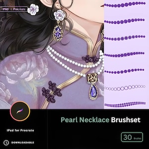 30 stilar Animate Pearls Kedjeborstar Procreate Smyckesborstar Kedjeborstar Armbandsborstar Halsbandssnöreborstar Perlas Perla