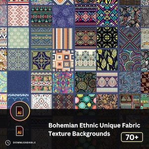 70+ Boho etniska mönster, kläddesign, texturbakgrund, unika tygdesigner, texturbakgrunder för iPad och PS, tribal konstelement