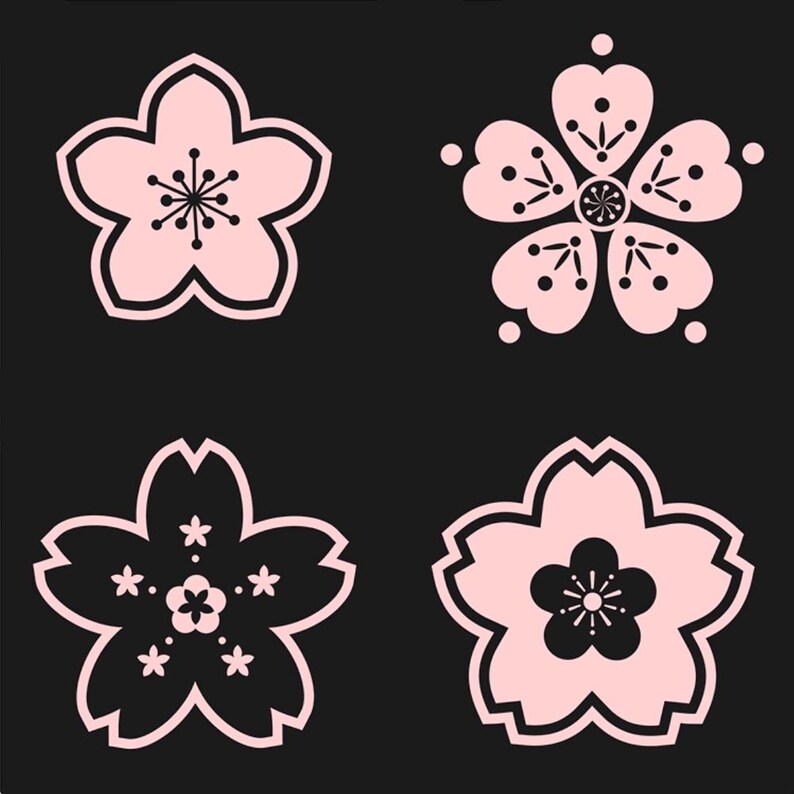 58 Falling Petals Procreate Photoshop Brushes, Cherry & Peach Blossom ...