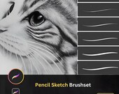 100+  Soft Sketch Brush True Traditional Sketch Brush Set  Pencil Lineart Procreate Brush Pack iPad, Character Sketch and Ink Fineline Art