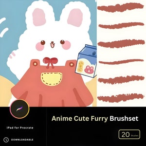 29 Procreate Bunny Bear Fur Animal cepillos de pelo y piel Chibi Disfraz Kawaii Lindo Tela Cepillo de Moda Personaje Dibujos Animados Oso Peludo