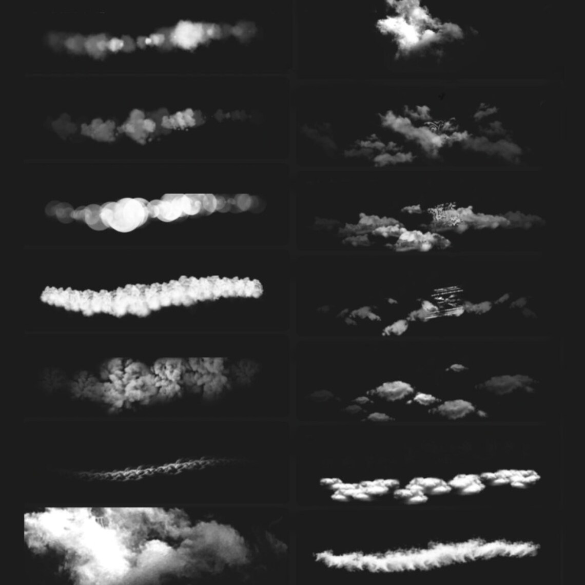 50+ White Cloud Brushes for Procreate & Photoshop | Realistic Sky ...