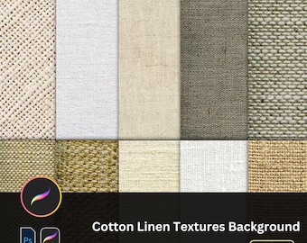 Puede incluir: Un conjunto de 40 texturas digitales de lino de algodón en varios tonos de beige, marrón y blanco. Las texturas son perfectas para agregar un toque rústico o vintage a tus diseños.