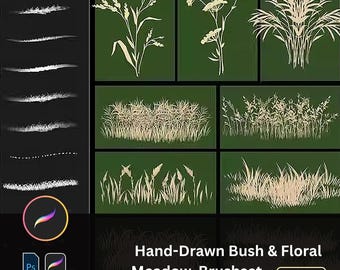 Grass and Foliage Brushes for Photoshop - Etsy