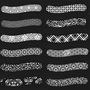 May include: A set of 10 black and white digital paper patterns featuring Japanese-inspired designs. The patterns include geometric shapes, waves, and floral motifs.