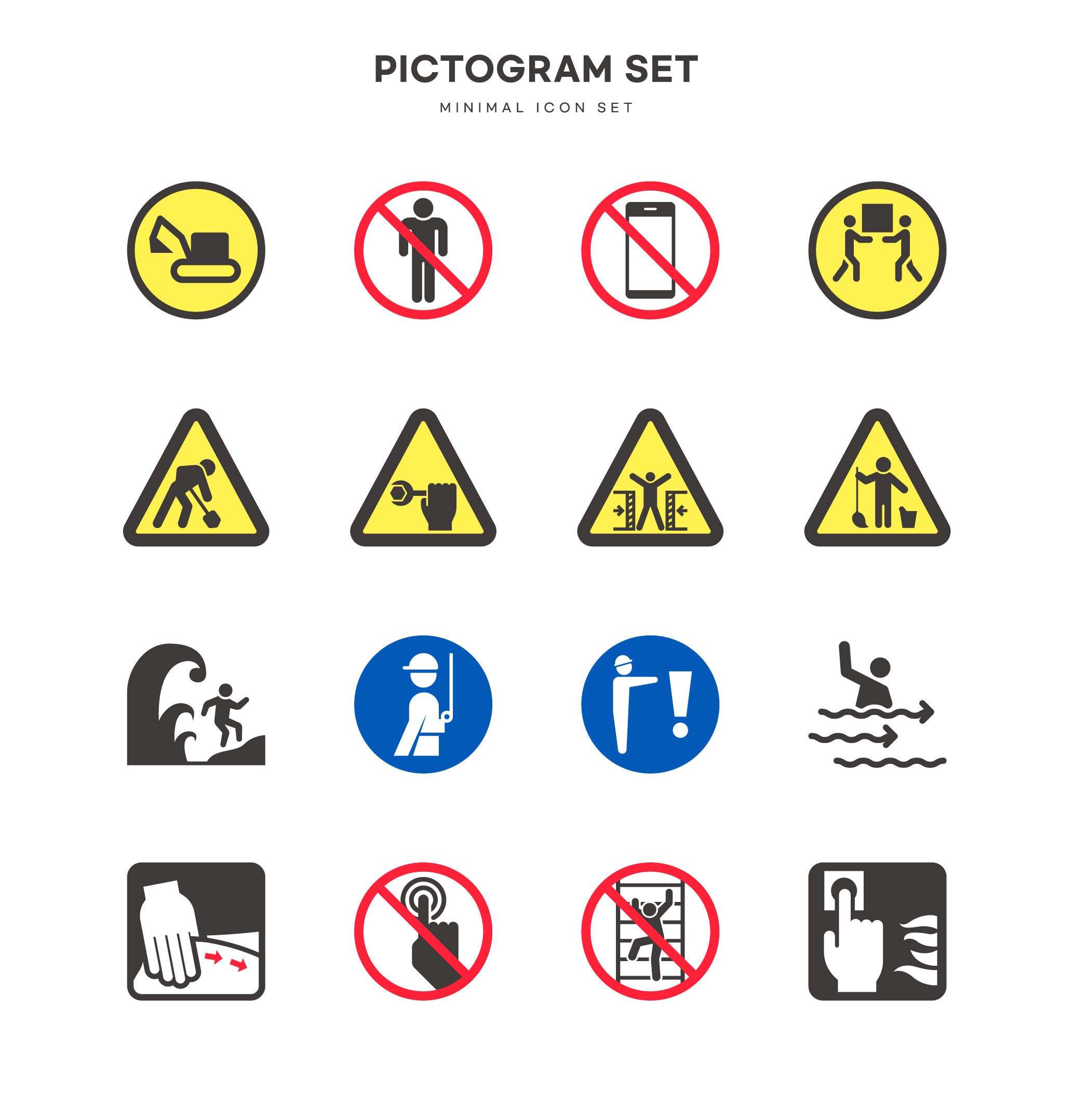 Safety Image Log Indesign Custom Safety Signages Bundle, Printable Safety Signage, Warning Sign ...