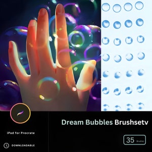 35+ Soap Bubbles Procreate Brushes, Magic Brushset, Procreate Bubbles Effect, Underwater Brushes, Bubble Cluster illustration Animation