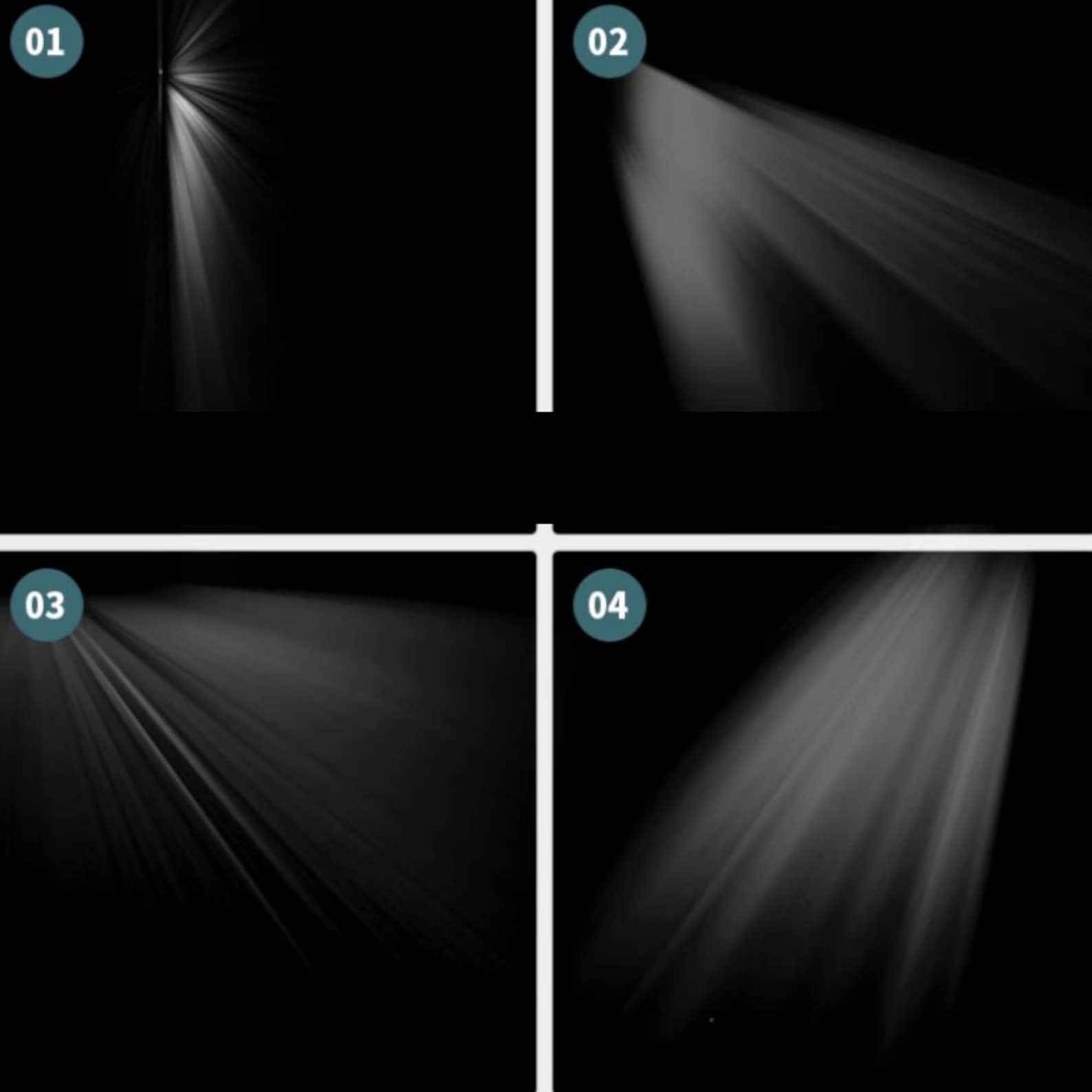 50+ Realistic Light Effects Procreate & PS Stamp Brushes Sun Rays ...