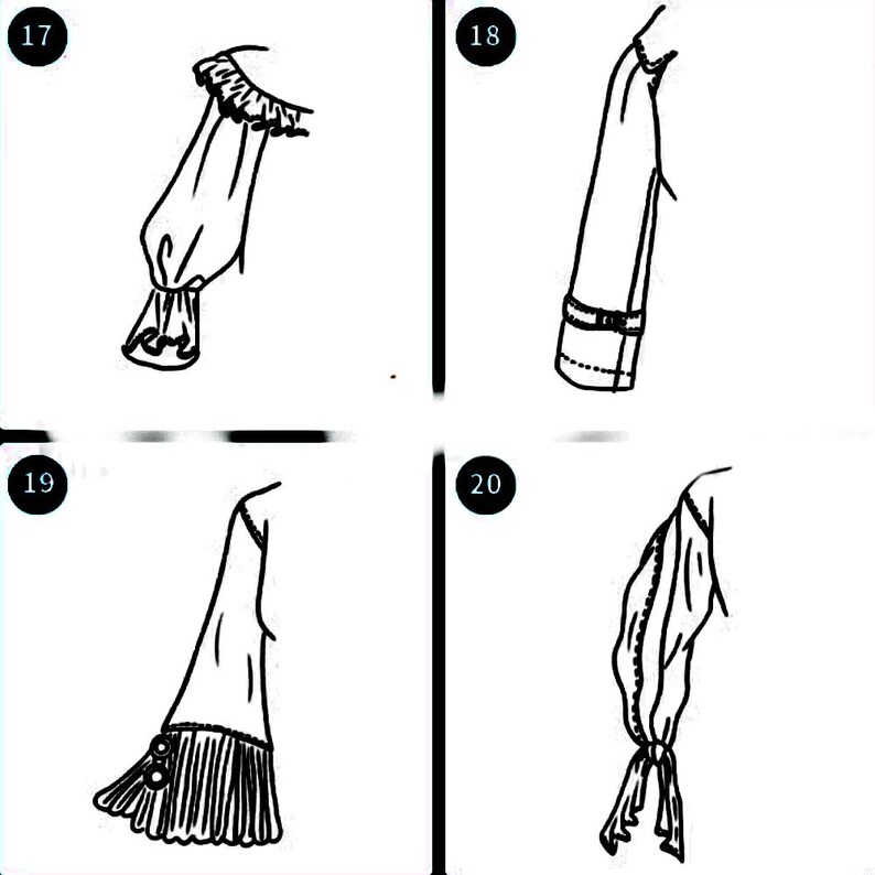 59 Sleeve Line Art Procreate and PS Brushset Clothing Design for ...