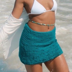 La Mer Handmade Crochet Skirt Beach Cover Up