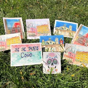 Mini Escena Impresiones Dibujadas y Pintadas a Mano