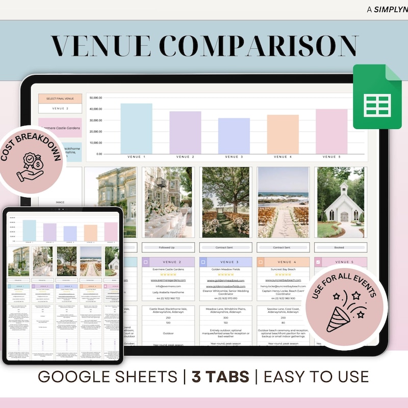 Event Vendor Tracking Sheet - Etsy