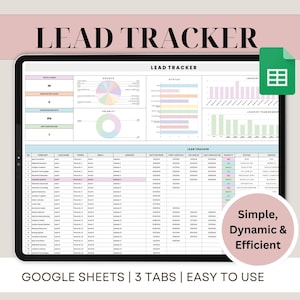 Foglio di calcolo per il monitoraggio dei lead Fogli Google Vendite Gestione dell'elenco clienti digitali Registro delle chiamate Dashboard di comunicazione Elenco contatti per piccole imprese CRM