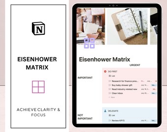 Szablon pojęcia macierzy Eisenhowera, macierz priorytetów, panel decyzyjny, planer produktywności, lista rzeczy do zrobienia, zadanie ADHD, pilne, ważne, śledzenie