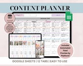 Social Media Planner Google Sheets Digital Marketing Dashboard Spreadsheet Social Media Template Content Creator Monthly Content Calendar