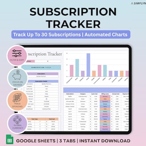 Subscription Tracker Spreadsheet Google Sheets Savings Tracker Personal Finance Planner Cash Savings Spreadsheet Template Plan Expenses