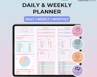 Daily Planner Spreadsheet Google Sheets Time Blocking Monthly Calendar Template To Do List Weekly Schedule Routine Digital Task Tracker