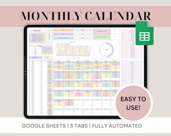 Monthly Calendar Spreadsheet Google Sheets Daily Schedule To Do List Template Productivity Task Tracker Weekly Monthly Routine Planner