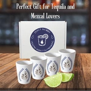 Zestaw 4 Premium Tequila Shots w pudełku prezentowym – oryginalny prezent dla miłośników tequili i na imprezy