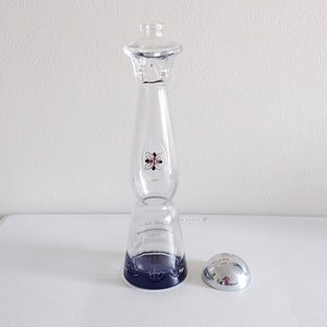 Class Azul Plata EMPTY Tequila Bottle 750 ml Transparent and Blue Glass